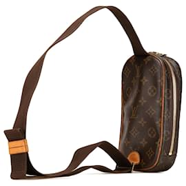 Louis Vuitton-Louis Vuitton Brown Monogram Pochette Gange-Brown