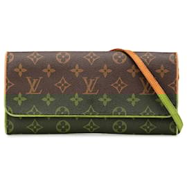 Louis Vuitton-Louis Vuitton Brown Monogram Pochette Twin GM-Brown