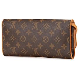 Louis Vuitton-Louis Vuitton Brown Monogram Pochette Twin GM-Brown