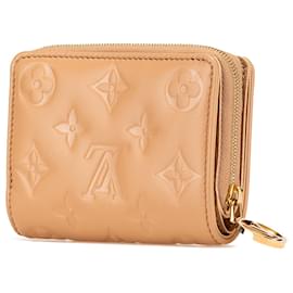 Louis Vuitton-Louis Vuitton Brown Monogram Embossed Coussin Lou Wallet-Brown,Camel