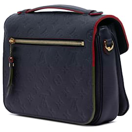Louis Vuitton-Louis Vuitton Blue Monogram Empreinte Pochette Metis-Blue,Navy blue