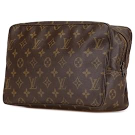 Louis Vuitton-Louis Vuitton Brown Monogram Trousse Toilette 28-Brown