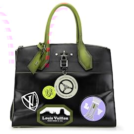 Louis Vuitton-Louis Vuitton Black City Steamer World Tour MM-Black