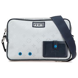 Messenger Satellite Alpha Monogram grigio Louis Vuitton Marrone