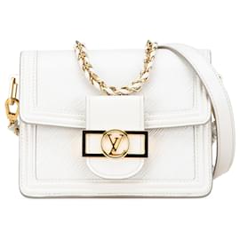 Louis Vuitton-Louis Vuitton White Epi Mini Dauphine-White
