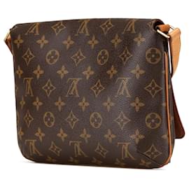 Louis Vuitton-Louis Vuitton Brown Monogram Musette Tango Short Strap-Brown
