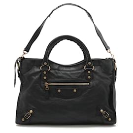 Balenciaga-Balenciaga Giant City Editor's Bag-Black