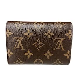 Louis Vuitton-Louis Vuitton Monogram Portefeuille Flower Compact Tri-fold Wallet-Brown,Monogram