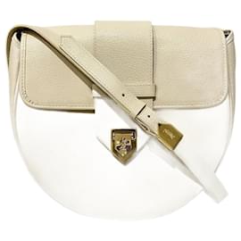 Yves Saint Laurent-Yves Saint Laurent Light Beige Leather Shoulder Bag-Beige