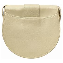 Yves Saint Laurent-Yves Saint Laurent Light Beige Leather Shoulder Bag-Beige