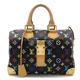 Louis Vuitton-Louis Vuitton Monogram Multicolor Speedy 30 Handbag-Black,Multiple colors