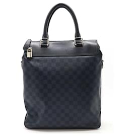 Louis Vuitton-Louis Vuitton Damier Cobalt Tote Greenwich Bag-Black,Navy blue