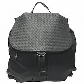 Bottega Veneta-Bottega Veneta Intrecciato Backpack-Black