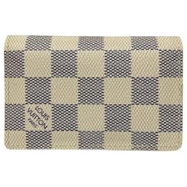 Louis Vuitton-Louis Vuitton Damier Azur Card Case-Cream