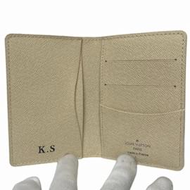 Louis Vuitton-Louis Vuitton Damier Azur Card Case-Cream