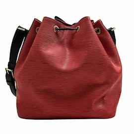 Louis Vuitton-Louis Vuitton Epi Petit Noe M44172 Handbag-Black,Red