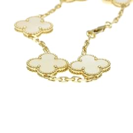 Van Cleef & Arpels-Van Cleef & Arpels Vintage Alhambra Charm Bracelet-Golden