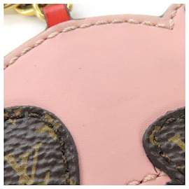 Louis Vuitton-Louis Vuitton Keychain Portocle Superstition-Brown,Pink,Red