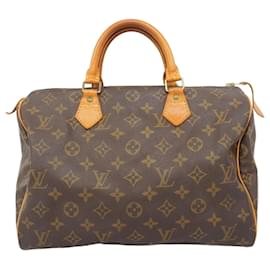 Louis Vuitton-Louis Vuitton Monogram Speedy 30 Handbag-Brown