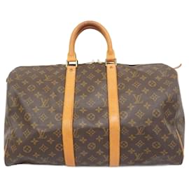 Louis Vuitton-Louis Vuitton Monogram Keepall 45 Boston Bag-Brown