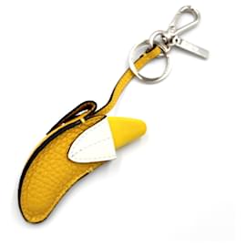 Fendi-Fendi Banana Motif Charm Key Ring-Yellow