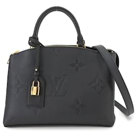 Louis Vuitton-Louis Vuitton Monogram Empreinte Petit Palais PM Shoulder Bag-Black