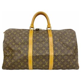 Louis Vuitton-Louis Vuitton Monogram Keepall 50 Boston Bag-Brown,Monogram