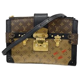 Louis Vuitton-Louis Vuitton Monogram Reverse Trunk Clutch-Brown,Black