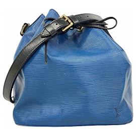 Louis Vuitton-Louis Vuitton Epi Petit Noe Shoulder Bag-Black,Blue