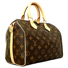 Louis Vuitton-Louis Vuitton Monogram Speedy Bandouliere 25 Handbag-Brown