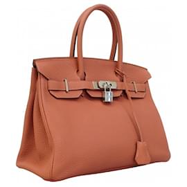Hermès-Hermes Birkin 30 Handbag in Rosy Togo Leather-Pink