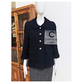 Chanel-New CC Buttons Black Tweed Jacket-Black