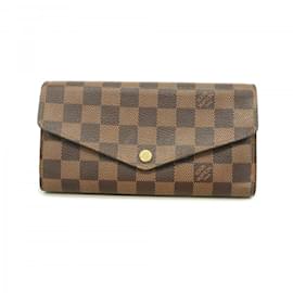 Louis Vuitton-Louis Vuitton Long Wallet Damier Portefeuille Sarah N63209 Ebene-Damier ebene