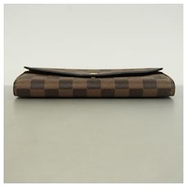 Louis Vuitton-Louis Vuitton Long Wallet Damier Portefeuille Sarah N63209 Ebene-Damier ebene
