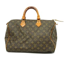 Louis Vuitton-Louis Vuitton Monogram Speedy 35 Handbag-Brown