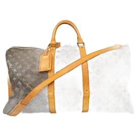 Louis Vuitton-Louis Vuitton Boston Bag Monogram Keepall Bandouliere 55-Brown