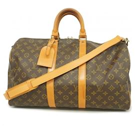 Louis Vuitton-Louis Vuitton Monogram Keepall Bandouliere 45 Handbag-Brown