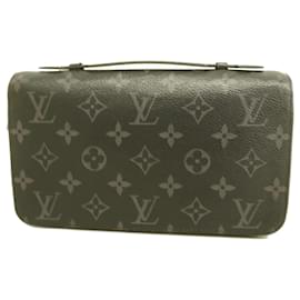 Louis Vuitton-Louis Vuitton Long Wallet Monogram Eclipse Zippy XL-Black