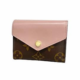 Louis Vuitton-Louis Vuitton Tri-fold Wallet in Brown and Rose Ballerine-Brown,Pink