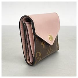 Louis Vuitton-Louis Vuitton Tri-fold Wallet in Brown and Rose Ballerine-Brown,Pink