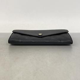 Louis Vuitton-Louis Vuitton Long Wallet Monogram Empreinte-Black