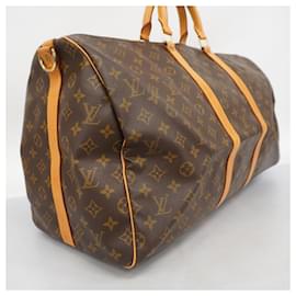 Louis Vuitton-Louis Vuitton Boston Bag Monogram Keepall Bandouliere 55-Brown