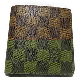 Louis Vuitton-Louis Vuitton Damier Bi-Fold Wallet-Brown,Damier ebene