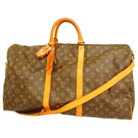 Louis Vuitton-Louis Vuitton Monogram Keepall Bandouliere 55-Brown