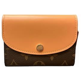 Louis Vuitton-Louis Vuitton Monogram Portemonne Rosari Compact Wallet-Brown,Monogram