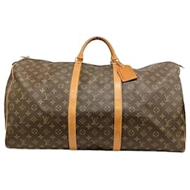 Louis Vuitton-Louis Vuitton Monogram Keepall 60 Bag-Brown,Monogram
