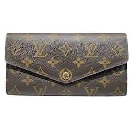 Louis Vuitton-Louis Vuitton Monogram Portefeuille Sarah Long Wallet-Brown,Monogram