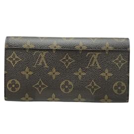 Louis Vuitton-Louis Vuitton Monogram Portefeuille Sarah Long Wallet-Brown,Monogram