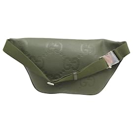 Gucci-NOVO SACO GUCCI 645098 CINTURÃO DE COURO GG JUMBO VERDE BANANA VERDE-Verde