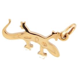 Dodo Pomellato-NINE PENDANT DODO POMELLATO CHARM GECKO D13GCGOG 18K TSAVORITE GOLD PENDANT-Golden
